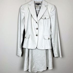 Antonio Melani Linen Blend Skirt Suit SZ 0